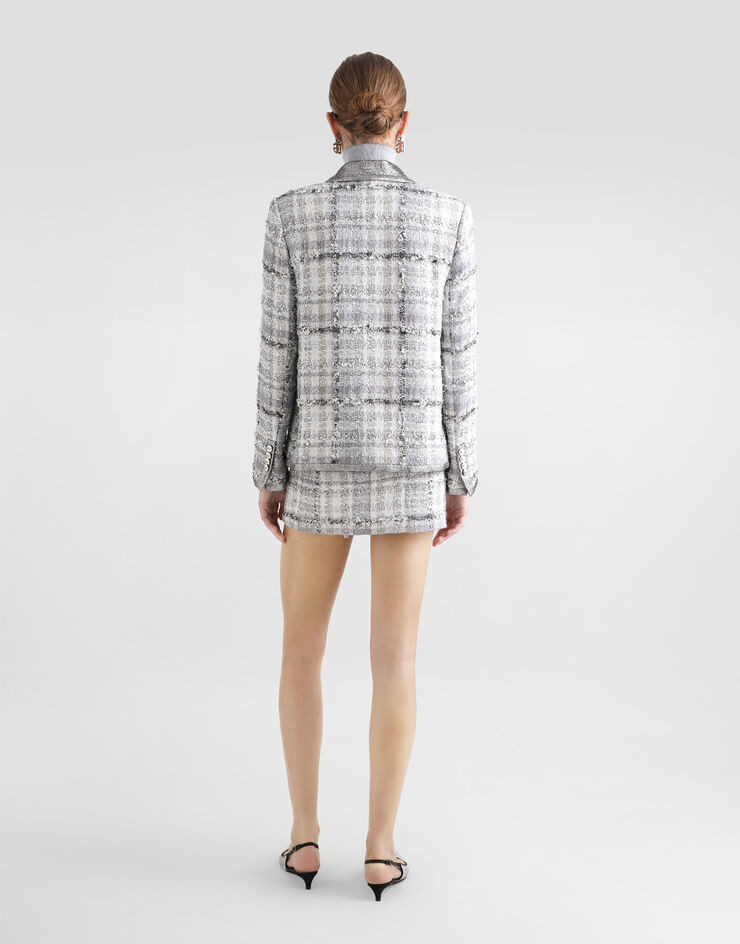 Dolce & Gabbana Paillettenbesetzter Rollkragenpullover Grau FXW40ZJAIQ9