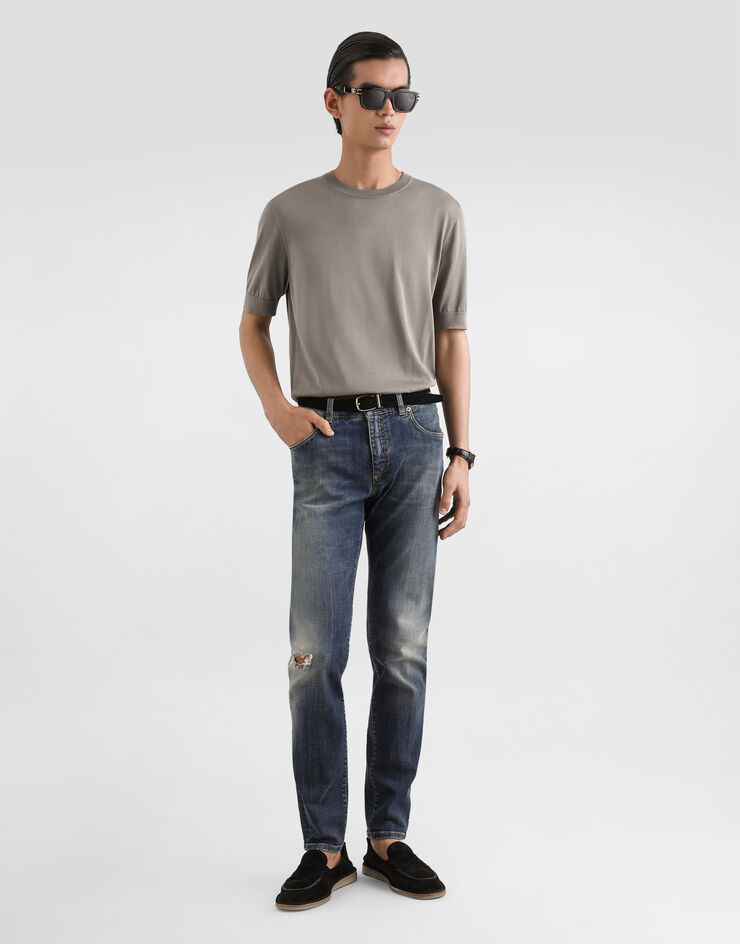 Dolce & Gabbana Silk pullover Beige GXX03ZJBSO5