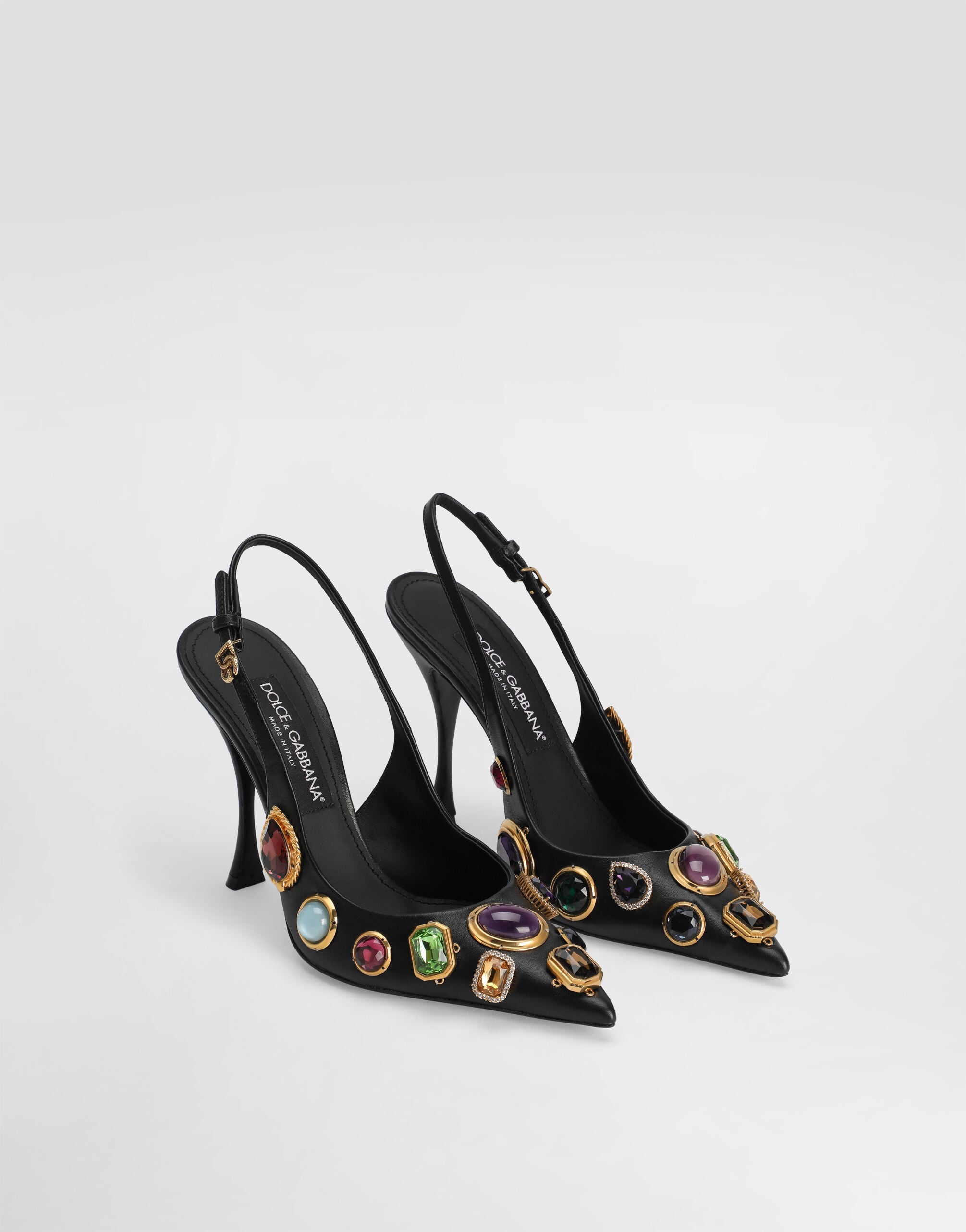 Slingback with stone embroidery in Multicolor for Women