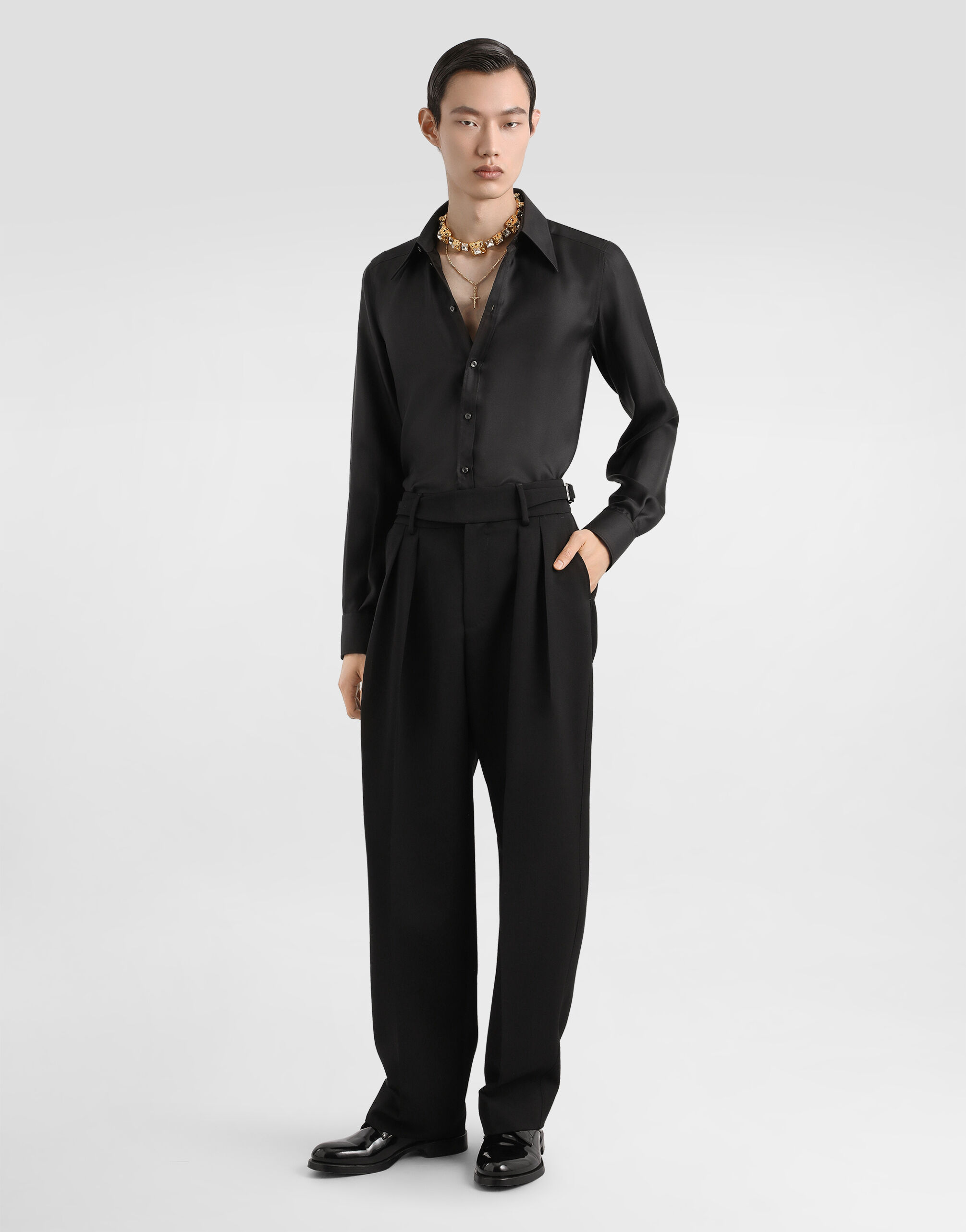 DOLCE & GABBANA ブラックレースシャツ ブラックのウィメンズ シャツ レース | Dolce&Gabbana®