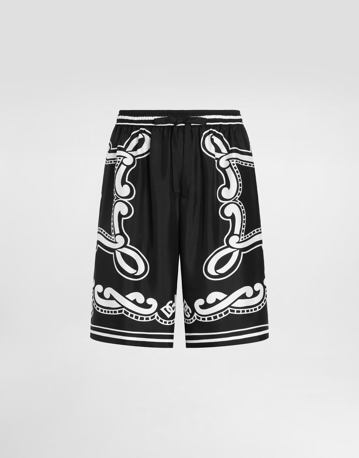 Dolce & Gabbana Bermudas aus Seide Bandana-Print Drucken GV37ATHI1WF