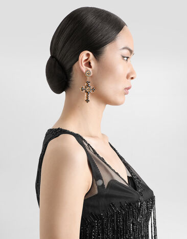 Dolce&Gabbana Pendientes colgantes con elementos decorativos Dorado WEG2S1W0001