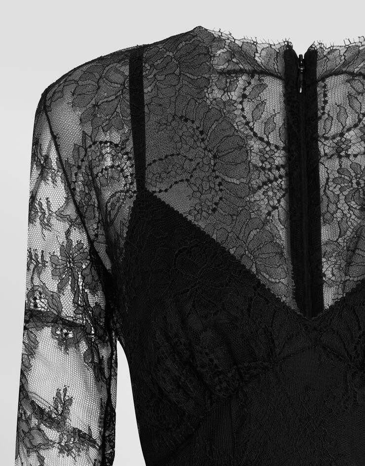 Dolce & Gabbana Chantilly lace dress Black F612XTFLSM0
