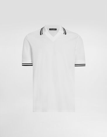 Dolce & Gabbana Piqué polo shirt White G8SX9THU7UT