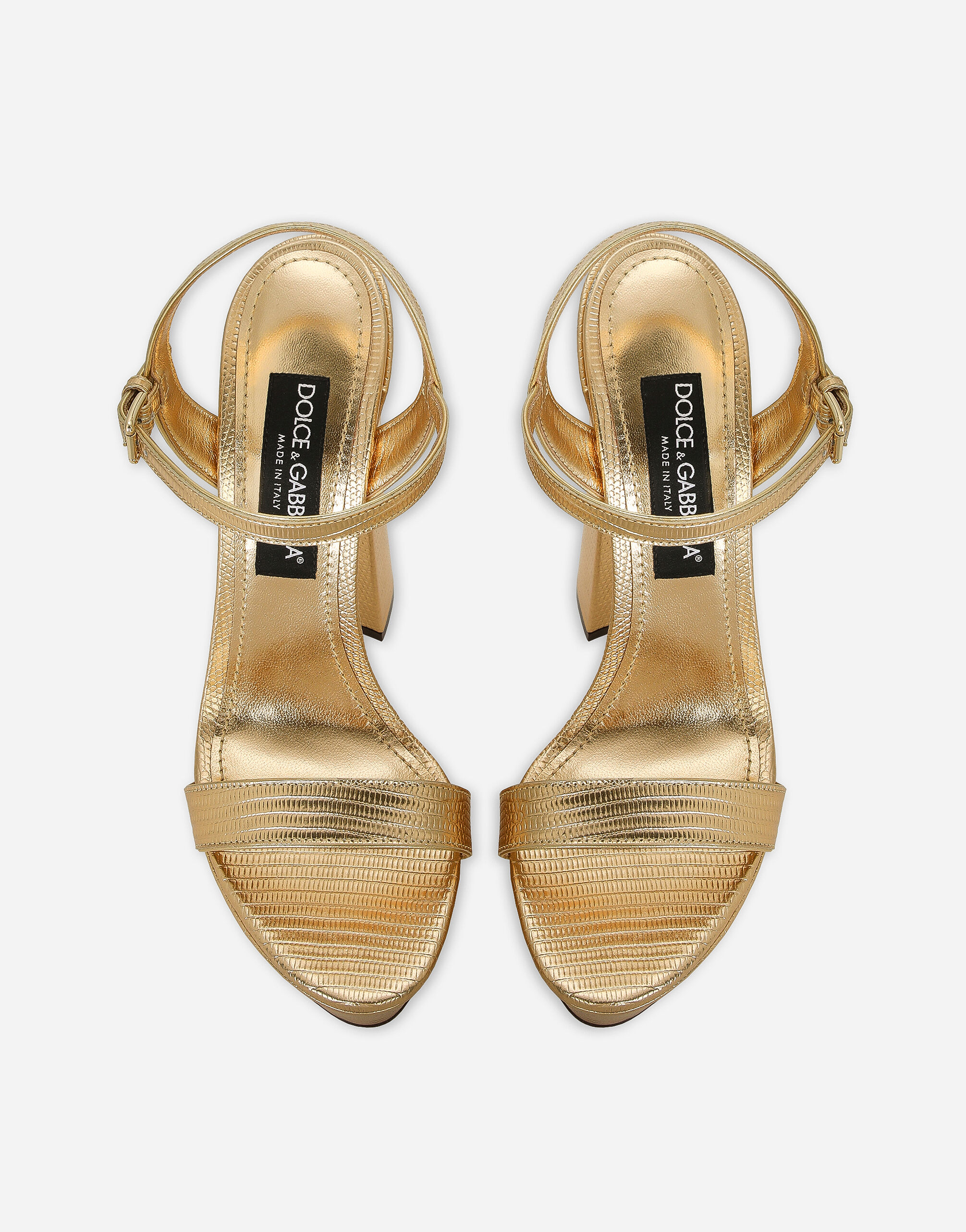 GenesinlifeShops Spain - Gold Heeled sandals Dolce & Gabbana - towel with  logo dolce gabbana towel