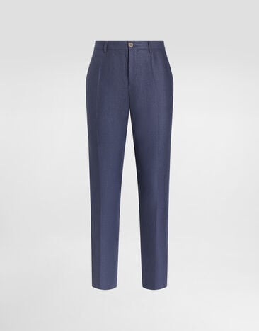 Dolce & Gabbana Linen pants Blue GY6IETGK320