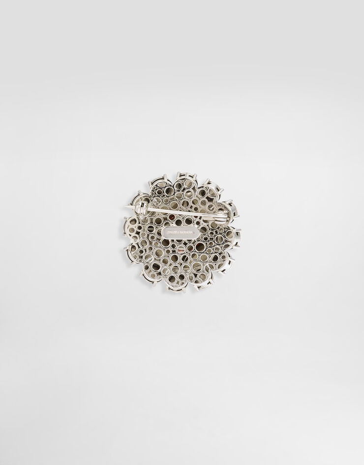Dolce & Gabbana Brooch with rhinestones Silver WPS6M2W1111