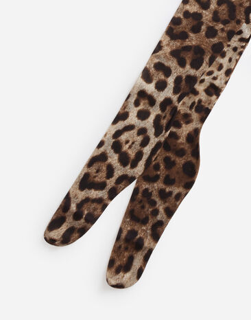 Dolce & Gabbana Leopard-print tulle tights Animal Print O4A75TONO14