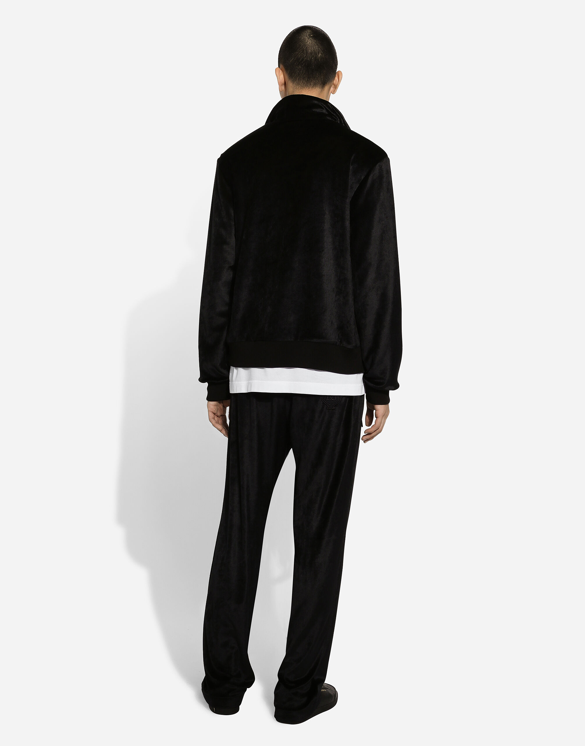 Cotton T-shirt with logo embroidery in White for Men