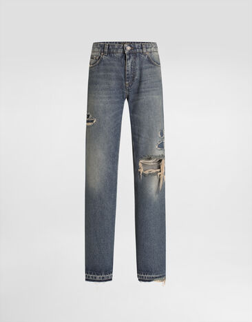 Dolce & Gabbana Pantalon 5 poches en denim Multicolore FTC8CDG8NR4