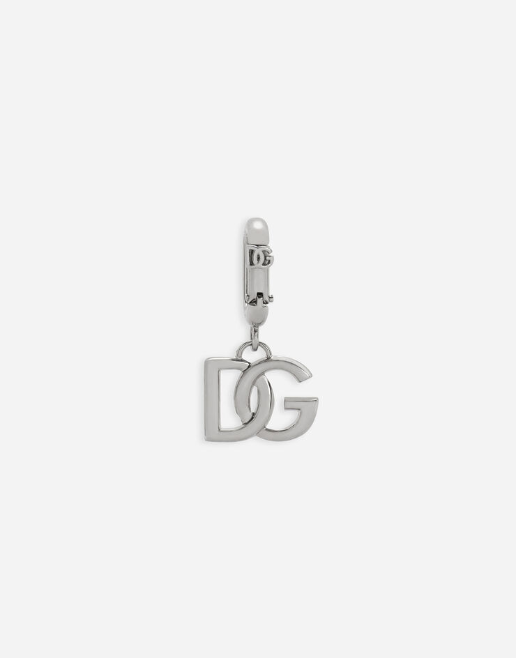 Dolce & Gabbana Colgante con mosquetón y logotipo DG Plateado WVQ5L1W1111