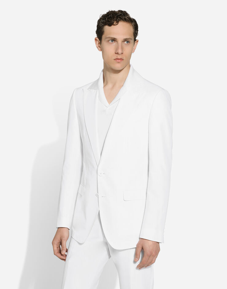 Dolce & Gabbana Traje Taormina de botonadura sencilla Blanco GKAHMTFUTBT