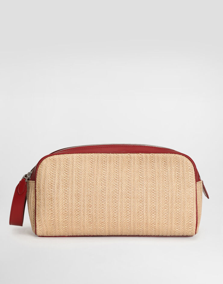 Dolce & Gabbana Essenza toiletry bag in raffia Multicolor BP3467A0859