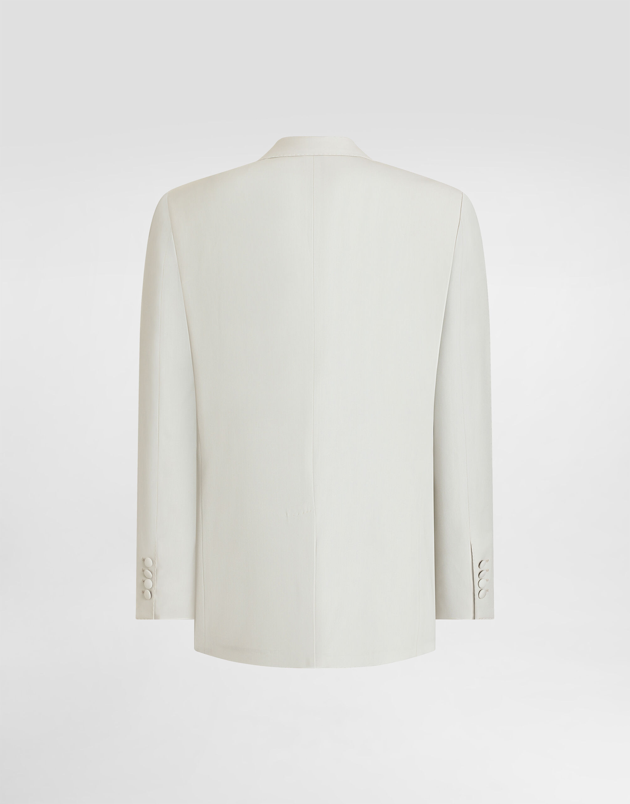 Single-breasted wool poplin jacket