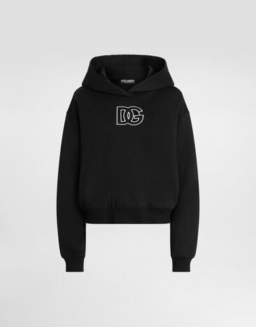 Dolce & Gabbana DG 刺绣棉质卫衣 黑 F9S47ZGDC9Y