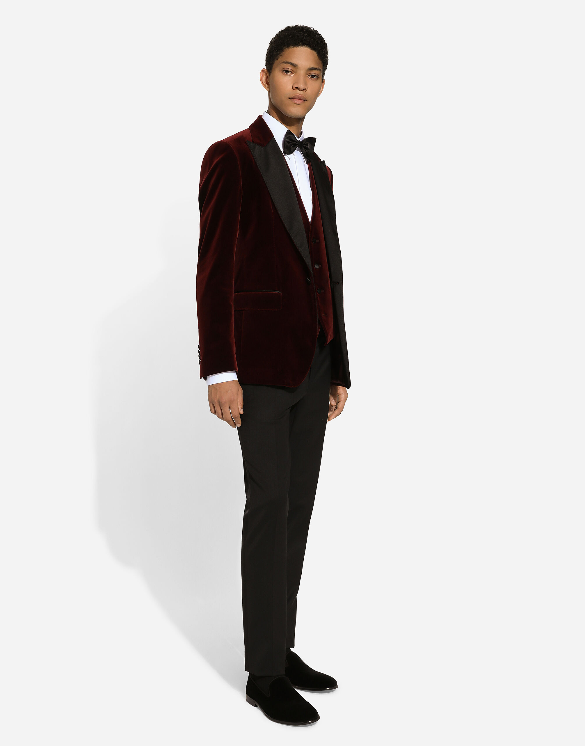 Veste de smoking en velours en Violet pour homme Dolce Gabbana