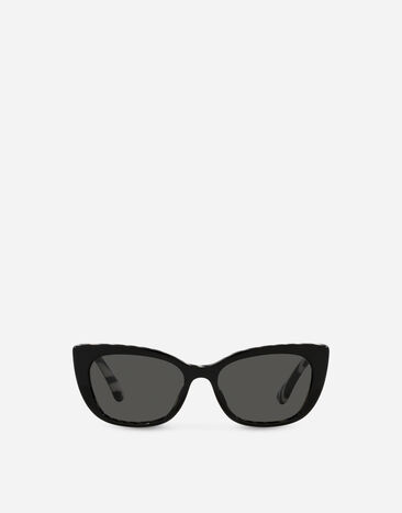 Dolce & Gabbana Sonnenbrille Mini Me Schwarz mit Zebraprint VG442CVP287