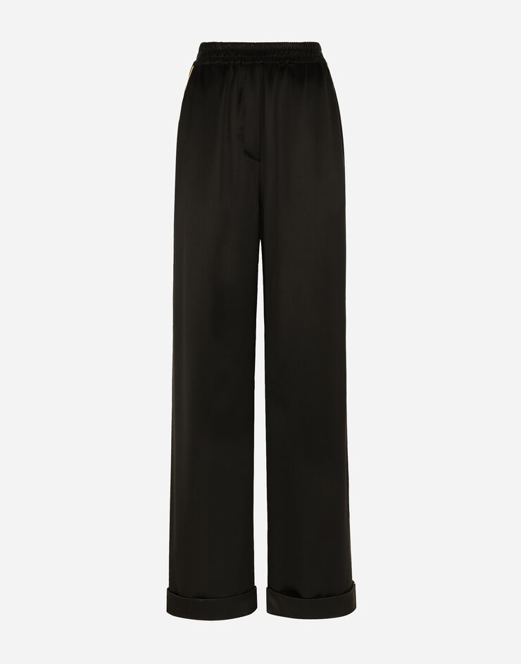Dolce & Gabbana Silk satin pajama pants Black FTCWXTFU1NG