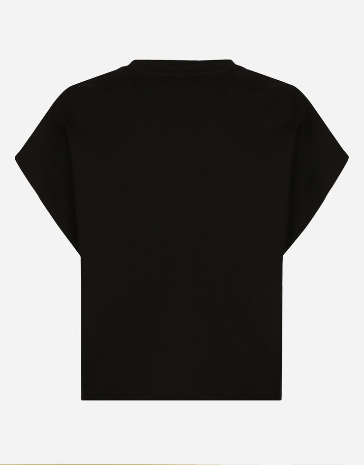 Dolce & Gabbana T-shirt en jersey à imprimé DG Noir F8Q56ZG7G3E