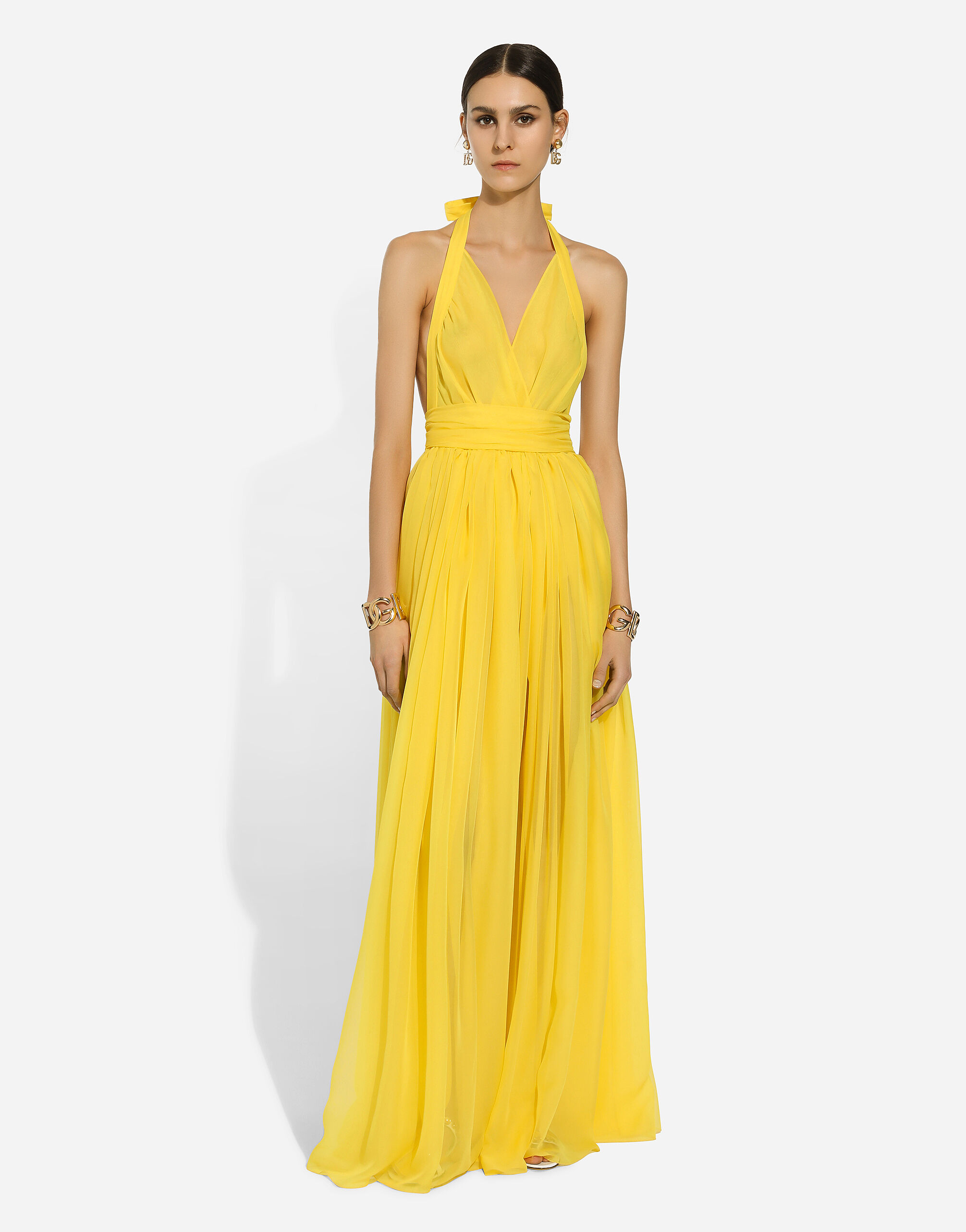 Abito in chiffon lungo new arrivals