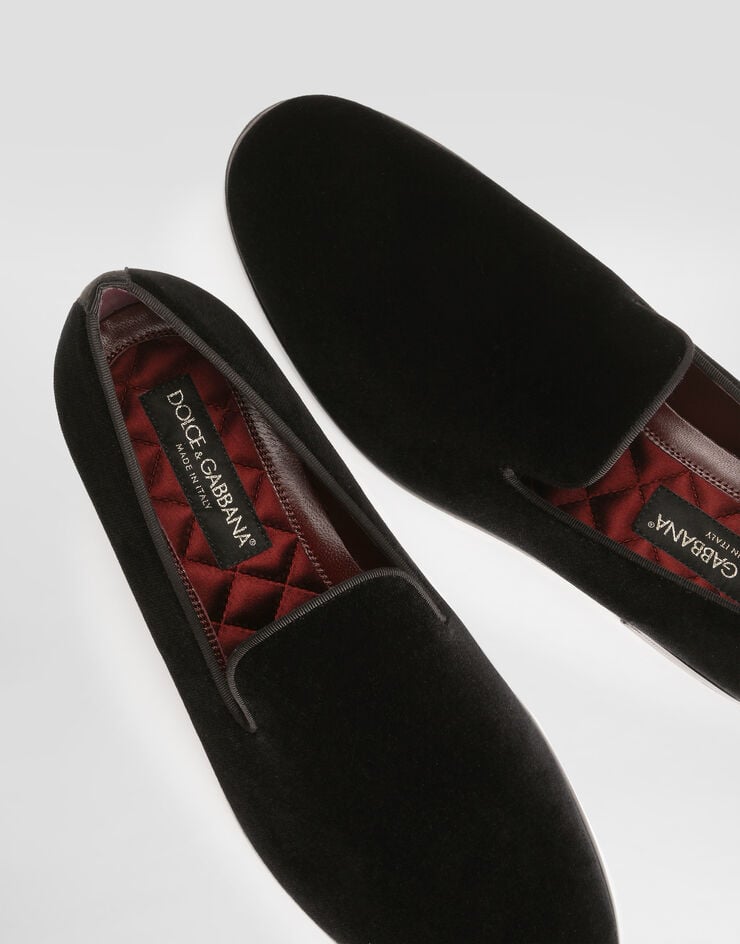 Dolce & Gabbana Velvet slippers Black A50396A6808