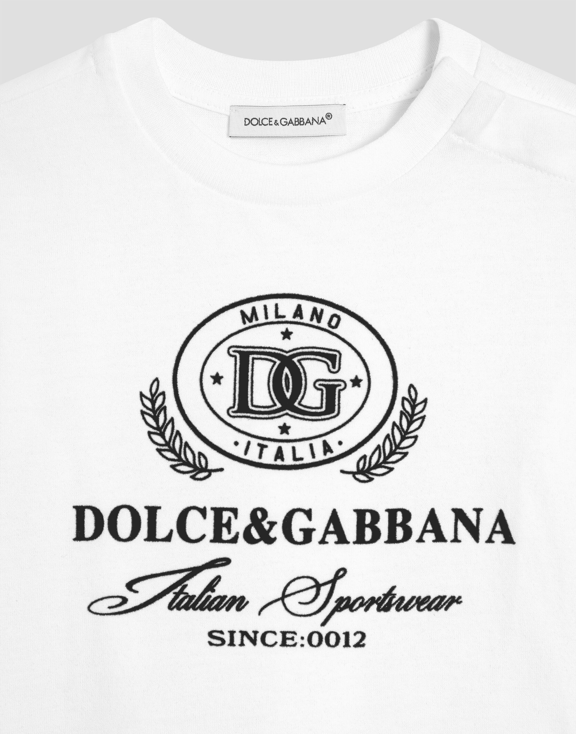Short-sleeved jersey t-shirt with Dolce&Gabbana print