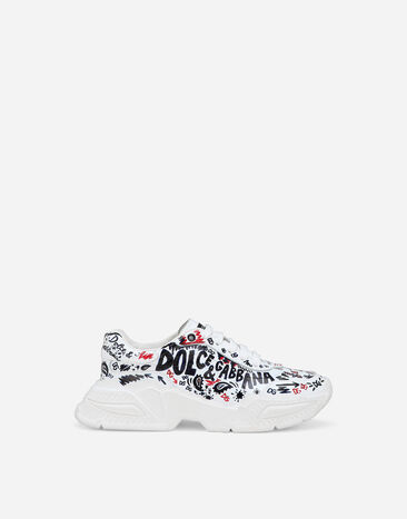 Dolce & Gabbana Calfskin Daymaster sneakers with graffiti print Multicolor DA5275AW478