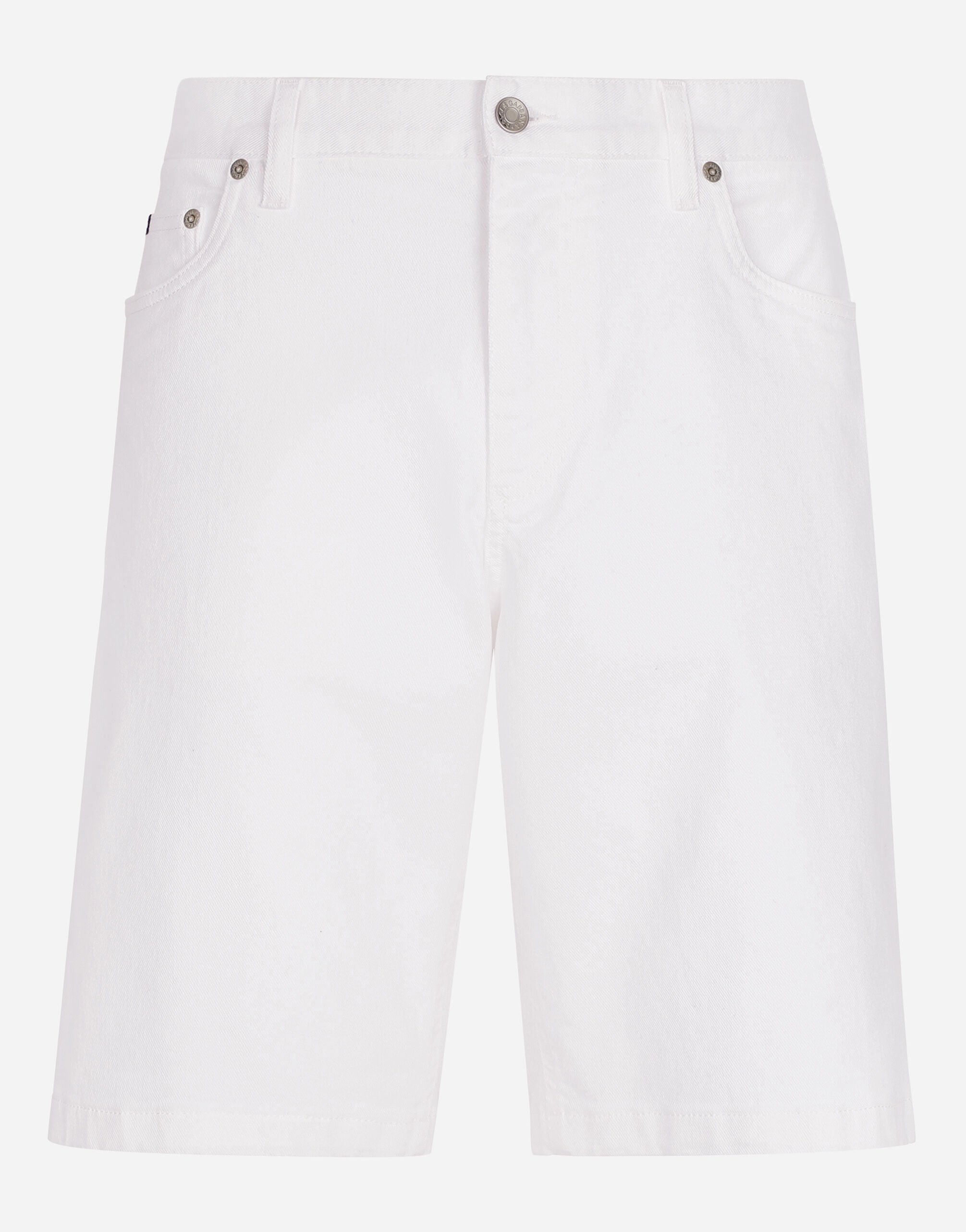 Dolce & Gabbana Эластичные джинсовые бермуды белого цвета разноцветный G5JC8DG8GW6