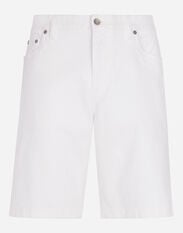 Dolce & Gabbana White stretch denim shorts Multicolor G5JC8DG8GW6