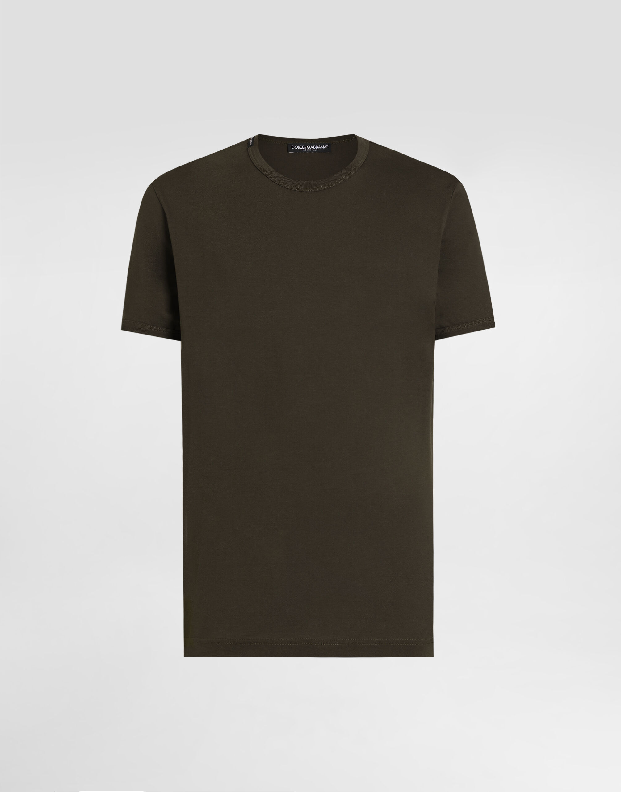 Cotton t-shirt in Brown for Men | Dolce&Gabbana®