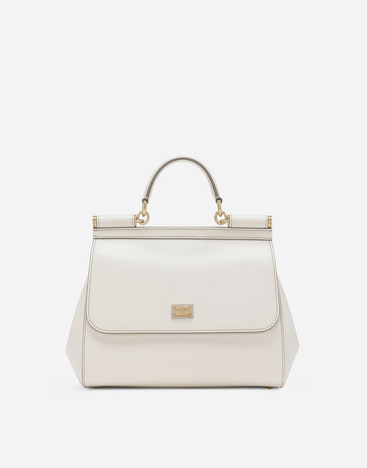 Dolce & Gabbana حقيبة يد Sicily كبيرة أبيض BB6002B1001
