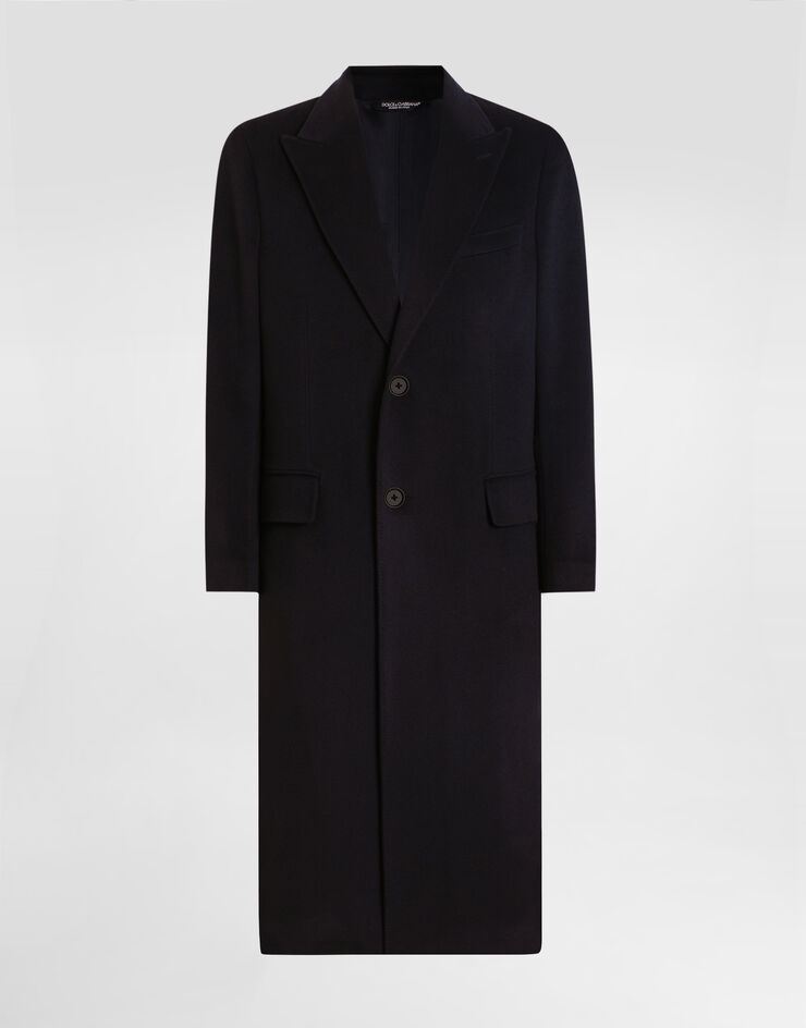 Dolce & Gabbana معطف كشمير بصف أزرار مفرد رمادي G042YZFU2D1