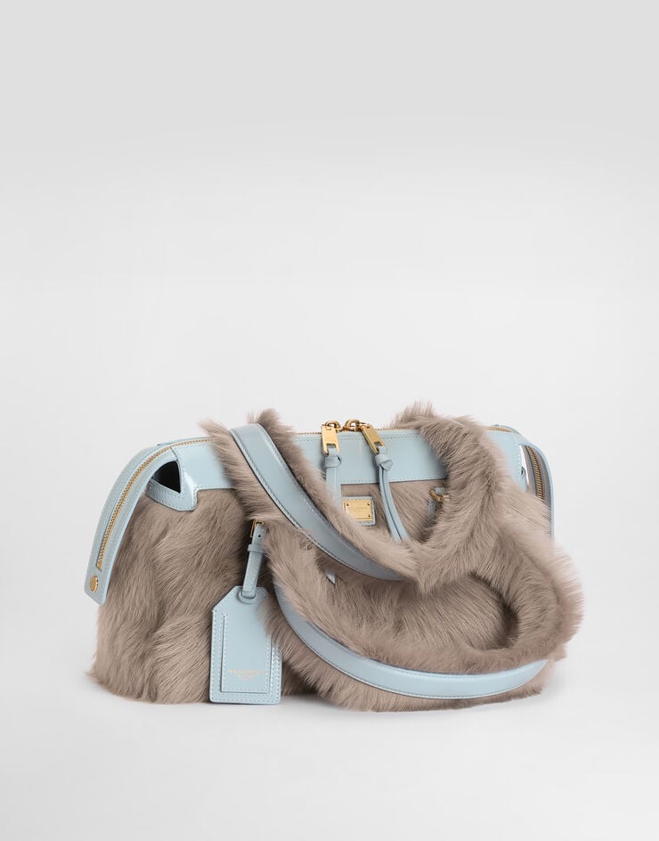 Dolce & Gabbana Vittoria shoulder bag in shearling and calfskin Dolce & Gabbana Vittoria shoulder bag in shearling and calfskin Multicolor BB7953A0736