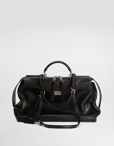Dolce & Gabbana Sac Vittoria en cuir  Black BB7845AW118
