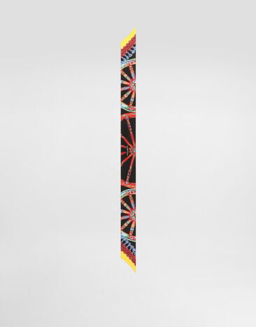 Dolce & Gabbana Bandeau 6x100 aus Seidentwill mit Carretto-Print Multicolor FS215AGDDU4