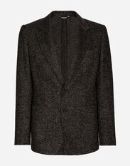 Dolce & Gabbana Stretch alpaca and wool tweed single-breasted jacket Grey G2NW1TFU4LB