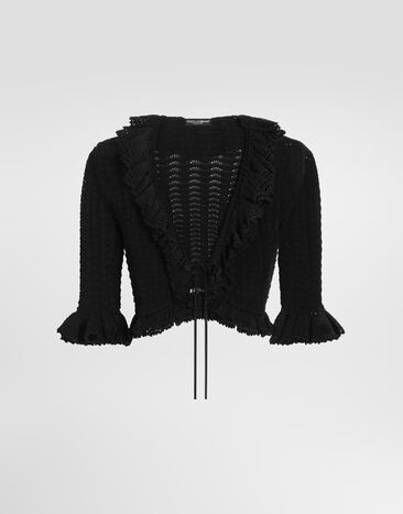 Dolce & Gabbana Crochet cardigan Black FXVG4TJBCLG