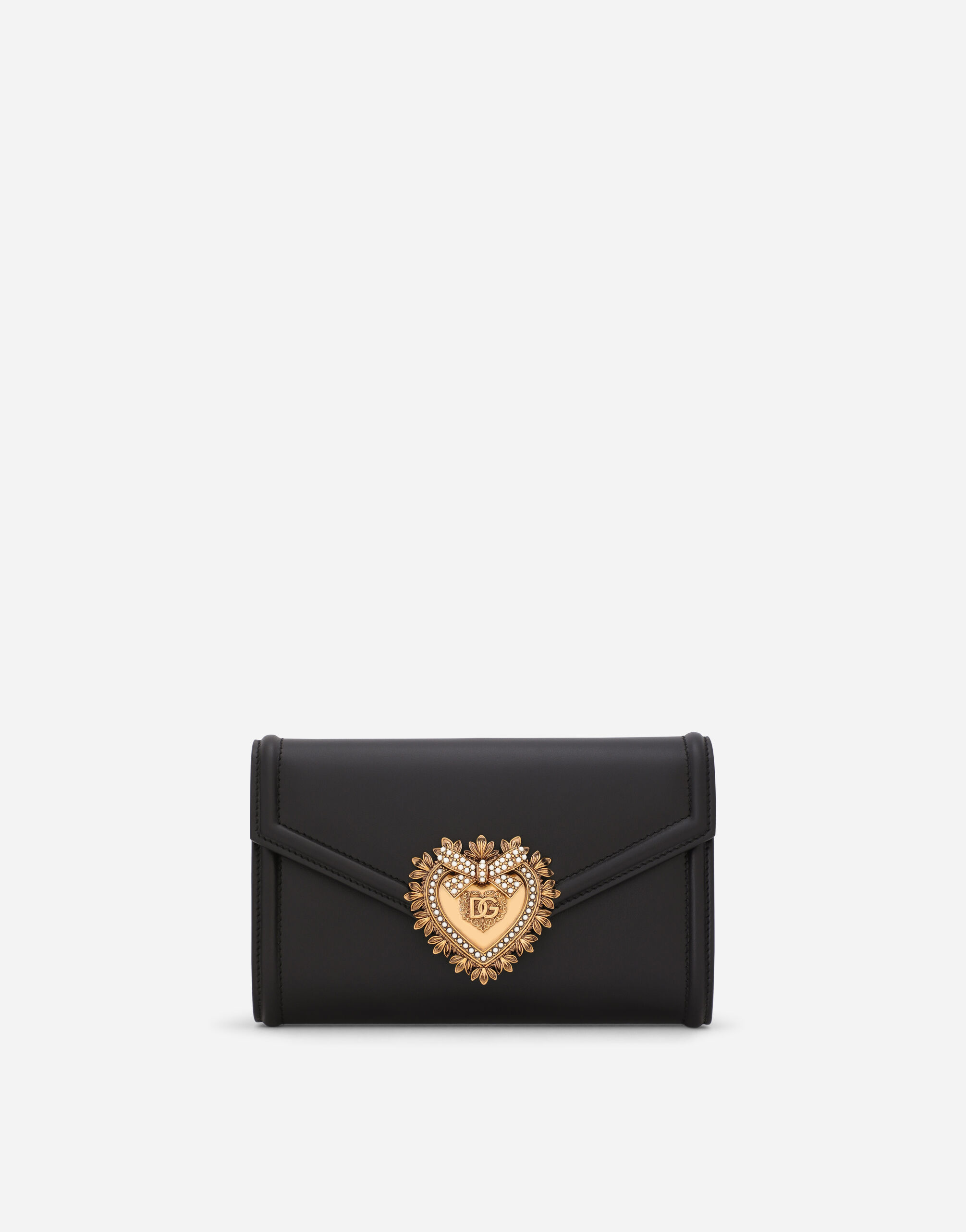 Calfskin Devotion mini bag in Black for Dolce Gabbana US