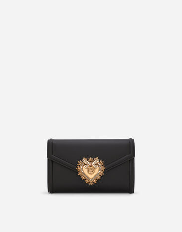 Dolce & Gabbana حقيبة ديفوشن صغيرة من جلد عجل أسود BB7100AW437