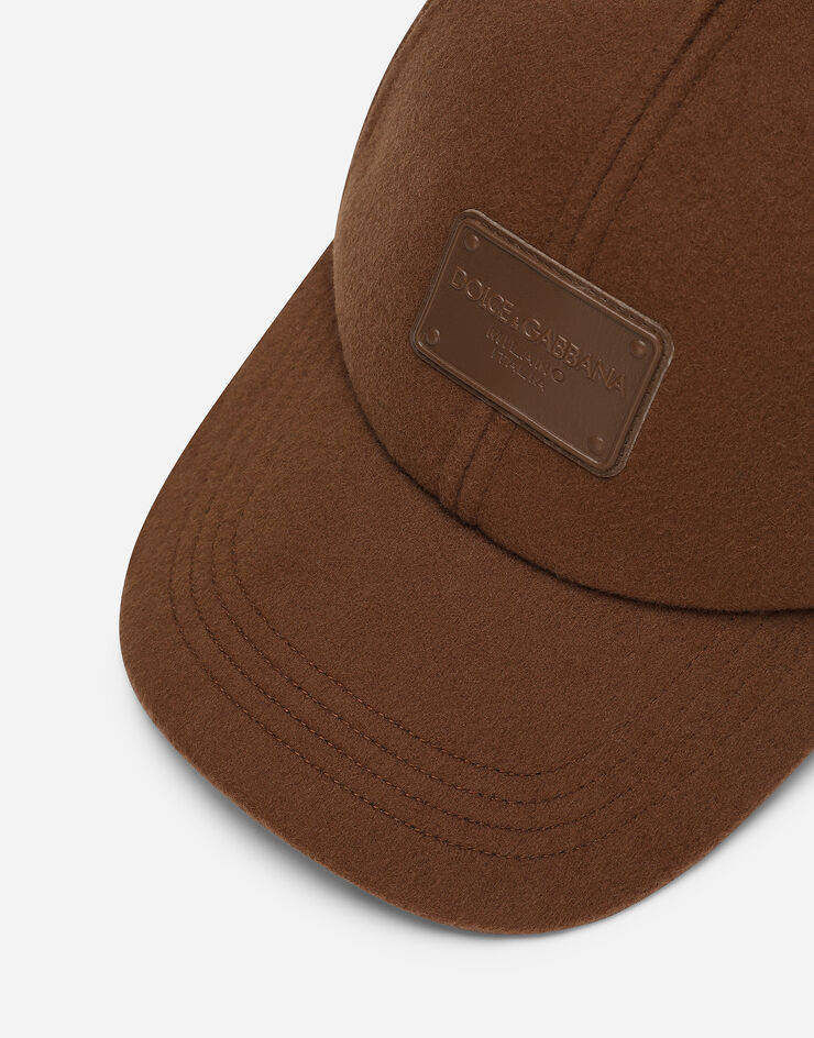 Dolce & Gabbana Baseball cap with branded tag Brown GH891ZFU20O