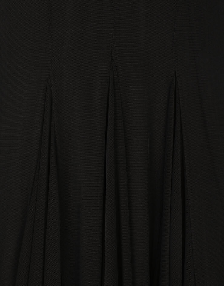 Dolce & Gabbana Langes Kleid aus Tüll Black F6JGWTFLRDA