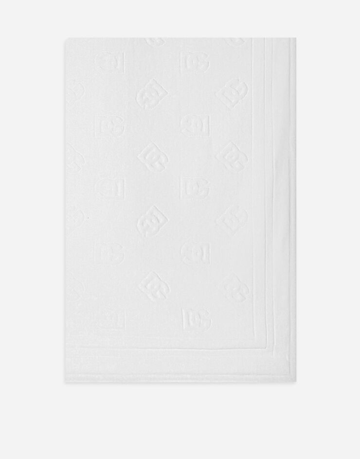 Dolce & Gabbana Beach towel with DG Monogram (115x186) White M0A12TONO10