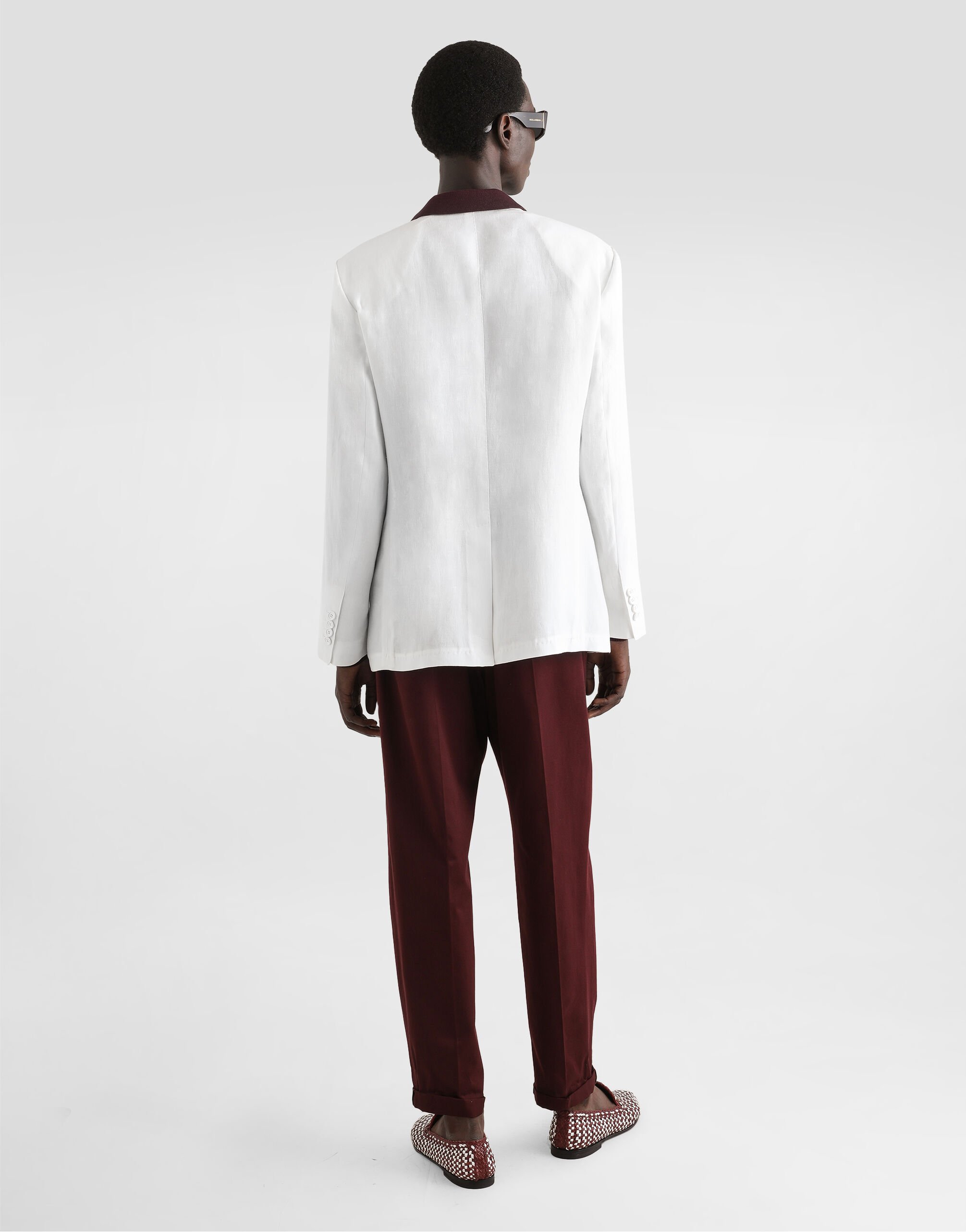 テーラードジャケット DOLCE & GABBANA DOUBLE-BREASTED LINEN JACKET Double-breasted linen fabric jacket in White for Men