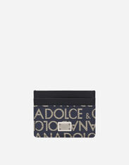 Dolce & Gabbana Coated jacquard card holder Blue BP0330AJ705