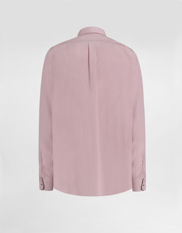 Dolce & Gabbana Camisa Gold en crepé de China de seda Lilac G5NP9TFU1UQ