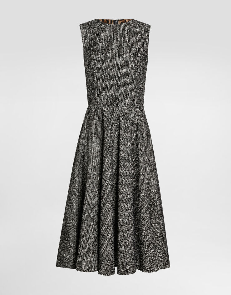 Dolce & Gabbana Sleeveless dress with chevron print Multicolor F6TYHTFCZAE