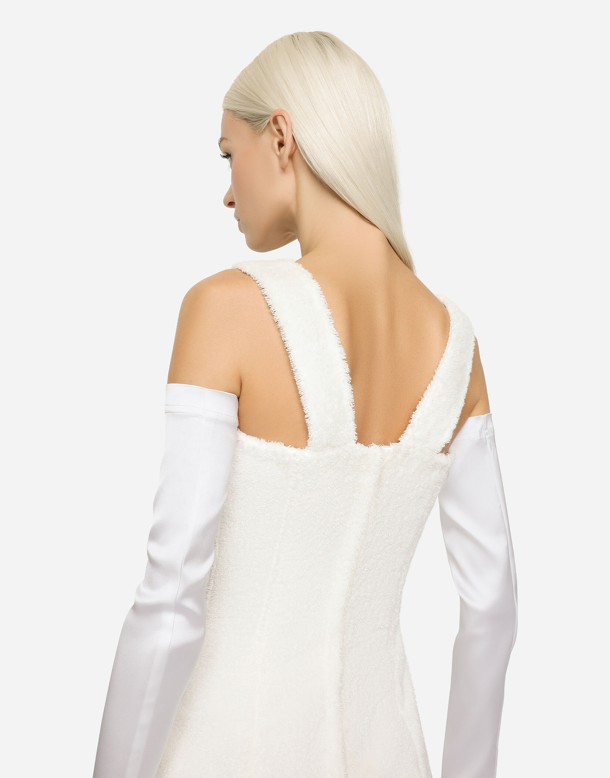 KIM DOLCE&GABBANA Terrycloth minidress in White for Women | Dolce&Gabbana®  US