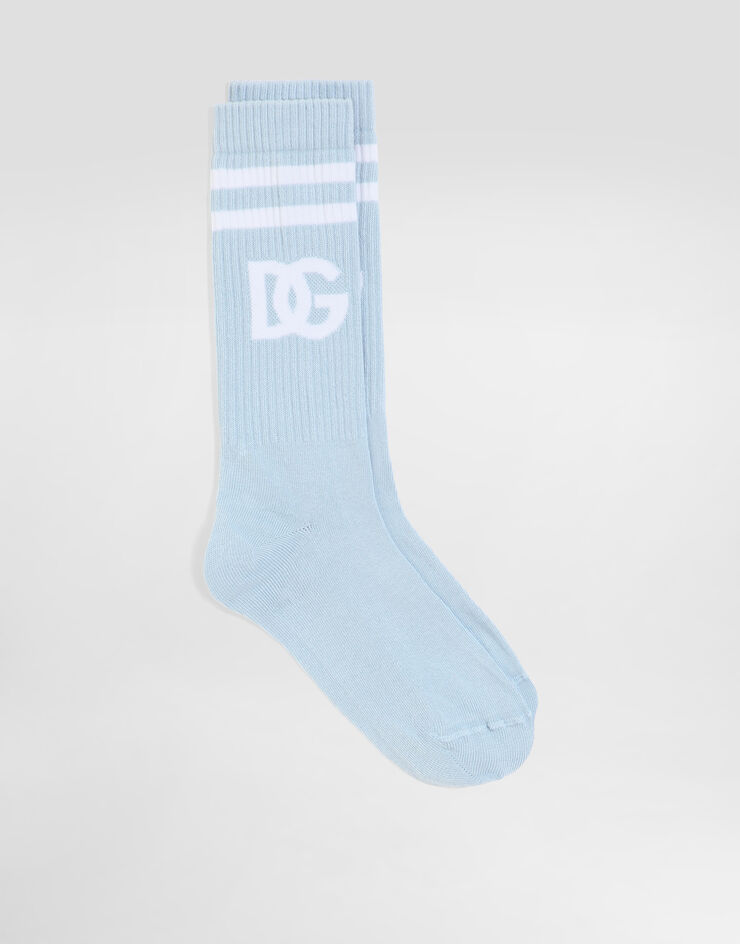 Dolce & Gabbana Chaussettes en coton avec logo Multicolor GXS80TJGMED