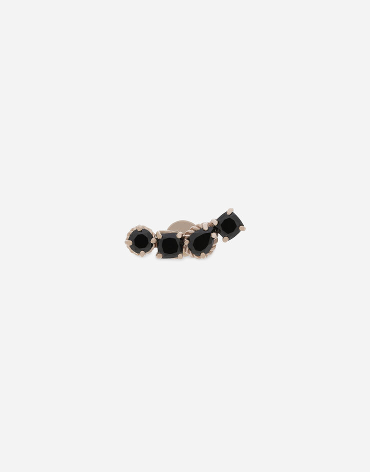 Dolce & Gabbana 18k white gold Anna earring with black spinels White WSQA1GWSPBL