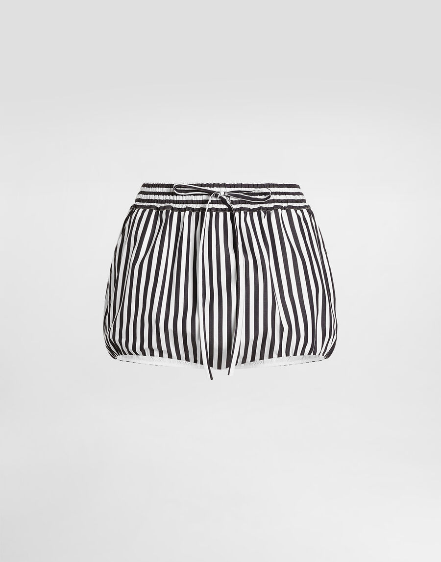Striped poplin culottes